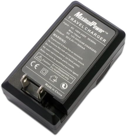 MaximalPower Rapid Travel Battery Charger за Nikon EN-EL14 Батеријата работи со Nikon D3100, D3200, D5100, D5200, P7000 и P7100 камера