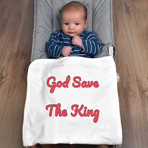 Азида „Бог го спаси кралот“ памучно бебе ќебе/шал