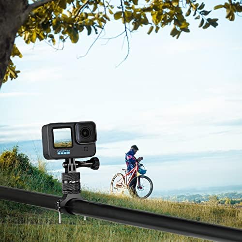 HSU алуминиумски велосипед за велосипеди за велосипед, монтирање за GoPro Hero 11/10/9/8/7/6/5/4 сесија Акасо Кампк и други акциони камери,