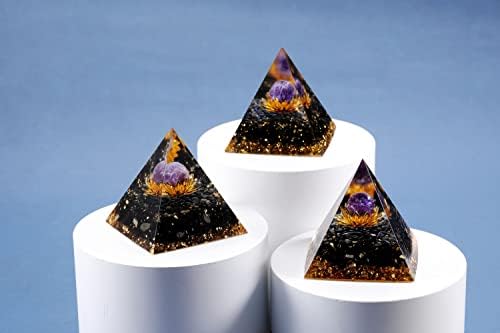 Кристалтс Исцелување кристален оргон пирамида лотос цвет на живот аметист кристален скапоцен камен генератор на енергија природен кварц кристален