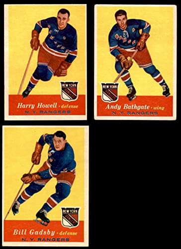 1957-58 Топс Newујорк Ренџерс во близина на екипата постави Newујорк Ренџерс - Хокеј VG/EX+ Rangers - Хокеј