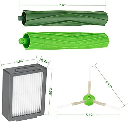 16 Пакет Замена Делови за iRobot Roomba I&засилувач; Е Серија i7 i7+ i3 i3+ i4 i6 i6+ i8 i8+/плус E5 E6 E7 Правосмукалка, 1 Сет Гумени