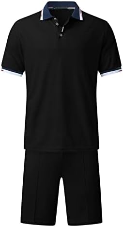 2023 Нови мажи Обични солид Копче Топ кошула Спуштете ја јака блуза со кратки ракави со кратки ракави за мажи со мажи со