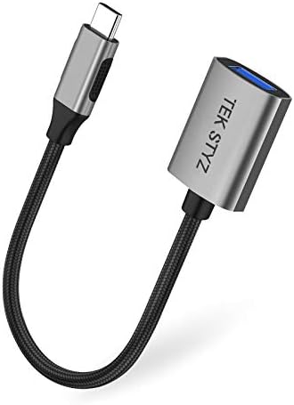 TEK Styz USB-C USB 3.0 адаптер компатибилен со вашиот Samsung Galaxy S8 Plus OTG Type-C/PD машки USB 3.0 женски конвертор.