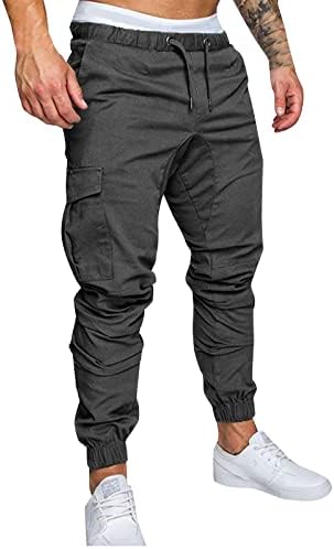 Дудубаби Менс памучни панталони мода лабава згодна џебна панталона алатки за алатки за камуфлажа панталони