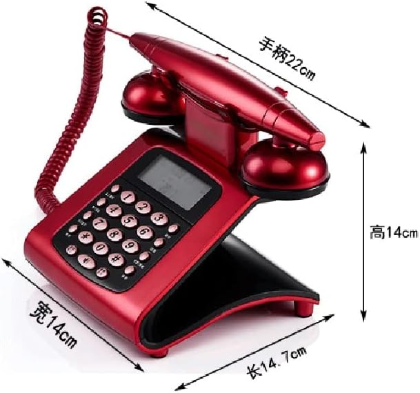 Quul антички кабелски фиксни телефонски фиксни ретро телефонско копче бирајте гроздобер декоративни телефони за домашно семејство