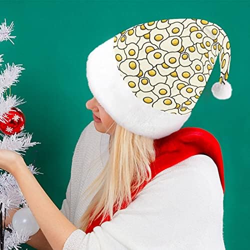 Божиќна Капа Од Жолчка Од јајце Дедо Мраз Капи Краток Кадифен Со Бели Манжетни За Мажи Божиќни Празнични Украси За Забави