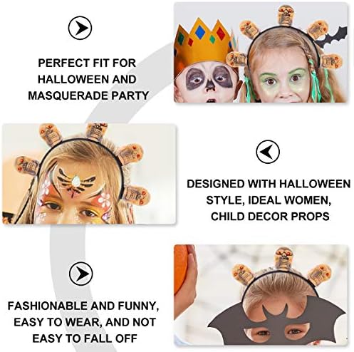 Party KindoM Halloween Props гаден череп за коса, ленти за глава Ноќта на вештерките за забава за Ноќта на вештерките