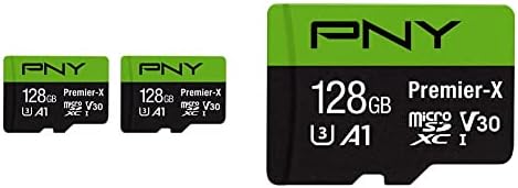 PNY 128gb Премиер-X Класа 10 U3 V30 microSDXC Флеш Мемориска Картичка 2-Пакет &засилувач; PNY 128gb Премиер-X Класа 10 U3 V30 microSDXC Флеш