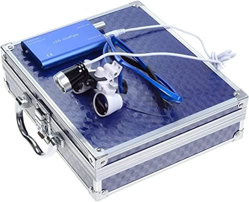 ЛЕД Оптички Зголемувач Д~ентал Хируршки Бинокуларни Лупи 3,5 Х - 420мм ЛЕД Фарови Литиумска Батерија Стилски Дизајни