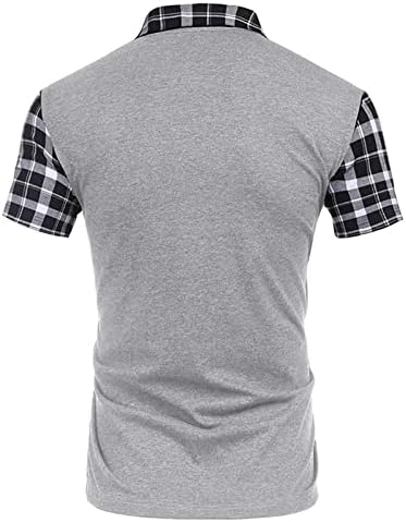 Ајасо машки голф Поло кошули Редовно вклопување перформанси атлетски кратки ракави градиент печати тенок фит поло маици за мажи