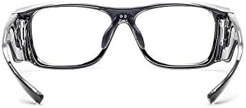 Очила за Безбедност на зрачење Во Црна Правоаголна Хипстерска Пластична Рамка со Оловни Леќи-55-17-140
