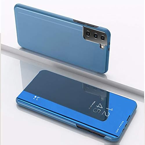 Lemaxelers Samsung Galaxy A12 5G Случај Тенок Огледало Дизајн Јасен Поглед Flip Bookstyle Ултра Тенок Заштитник Школка Со Kickstand