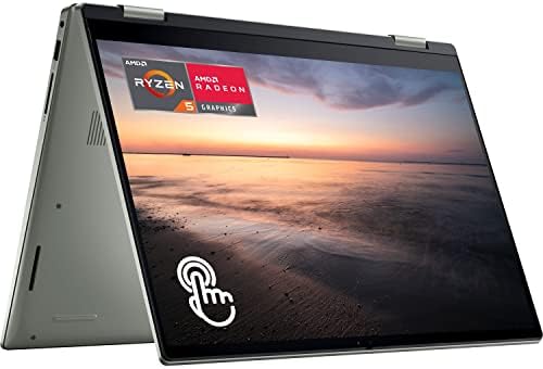 2022 Најновиот Лаптоп Dell Inspiron 7425 2-во-1, 14 FHD+ Екран на Допир, AMD Ryzen 5 5625U, 8GB RAM МЕМОРИЈА, 512GB SSD, FHD