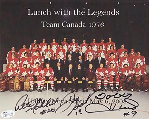 1976 Тим Канада 2008 Фото Настанот потпишана од Хул, Маховлих, Гаре со JSA CERT - Автограмирани фудбалски фотографии