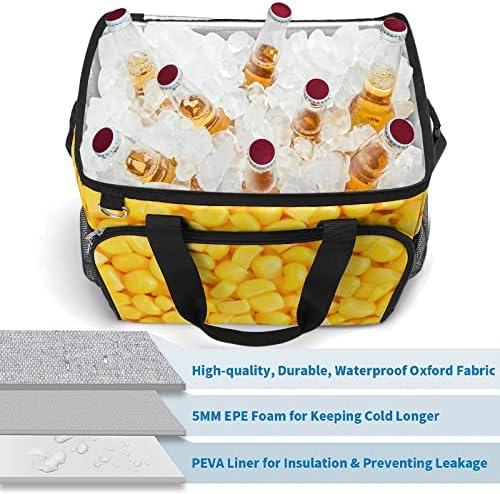 Конзервирана пченка изолирана торба преносна ледена кутија ладилна пакет со рамо со страничен џеб за намирници за купување пионики работни оброци