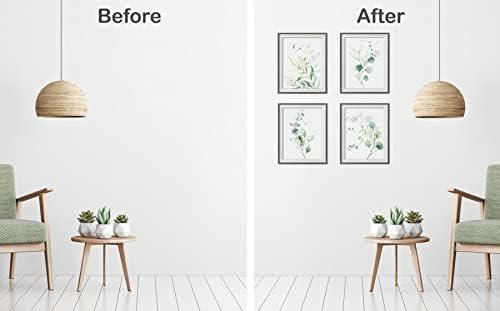 Вивегејт светло ботаничка растителна wallидна уметност отпечатоци - сет од 4 растителни wallидни декор отпечатоци цветни кујнски