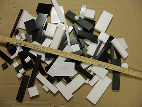 Избрани пластични делрин/ацетал, бел и црн лист и блок 100+ парчиња CNC