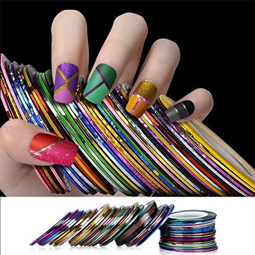 NPKGVIA популарни налепници за модни нокти налепници за нокти за налепници за нокти злато и сребро