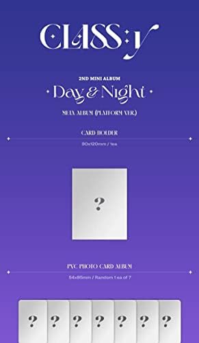 Класа: Y Day & Night 2nd Mini албум Платформа за верзија на картичка за картички+1P PVC Photocard Album+2P Photocard+1ea брошура за хармоника+следење