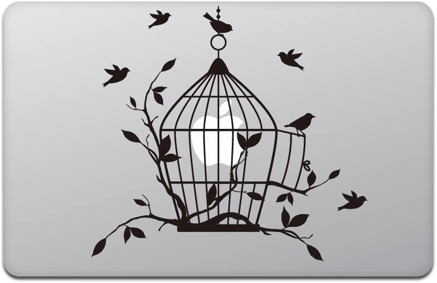 Kindубезна продавница MacBook Air/Pro 11/13 инчен MacBook налепница BirdCage Bird Bird Birdcage бесплатно отворено кафез на птици 11 инчи