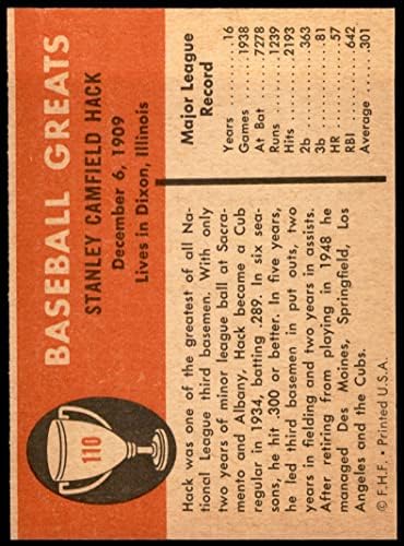 1961 година Флеер # 110 Стен Хак Чикаго Кобс НМ/МТ Кабини