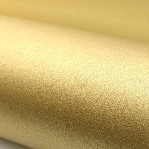 Broolwallskins четкан метал изгледа внатрешна хартија - злато, 24 x 78,7 - само лепила кора и стап метални филмови за сјај за кујнски