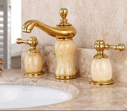 Xyyxdd тапа, месинг и жад градежни златни финиш мијалник за мијалник со мијалник со мијалник со 3 дупки