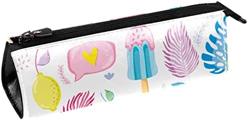 Laiyuhua Преносна стилска торба со моливчиња Пу кожа пенкало Компактен патент торбичка торбичка козметичка торба канцеларија додаток