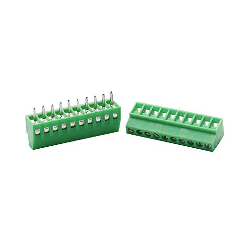 Augiimor 15PCS G/KF128 10 Pin 2.54 mm Терминал Пхб Завртка Терминал Блок Конектор 150V 6A Pcb Монтажа Приклучок Терминал Блок Конектор