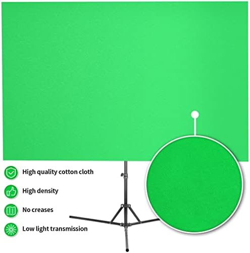 Заднината на зелениот екран HGVVNM 150x200m со штанд 4: 3 формат хоризонтален/вертикален режим отпорна на брчки ткаенина за видеа