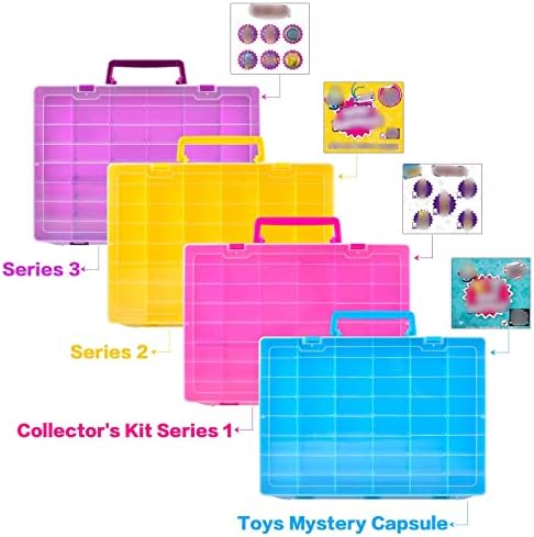 Случај со целосна кутија компатибилен со 5 изненадување за мини брендови играчки серија 1 2 3 мистерија капсула Вистинска минијатурна