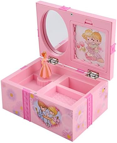 Музичка кутија за накит за накит од пластична кутија, кутија за накит за играчки за девојчиња, девојки за мала принцеза