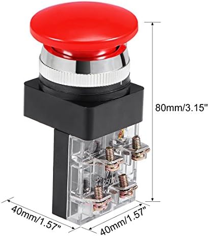 Uxcell 30 mm монтирање на дупката за монтирање на копчето за копче на црвено DPST