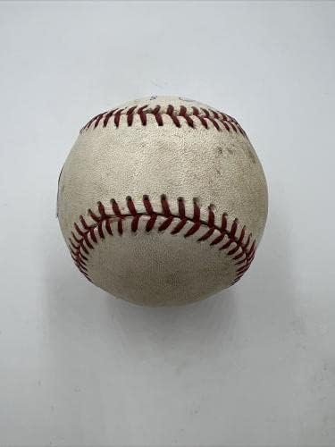 Последна игра во кариерата во Маријано Ривера потпишана игра користена бејзбол Штајнер 22/2 24 - МЛБ автограмирана игра користена бејзбол