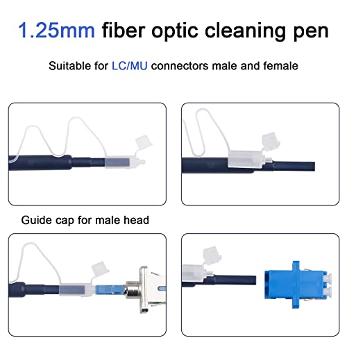5 Пакет Пенкало За Чистење Влакна за 1,25 мм LC/MU + 5 Пакет Алатки За Чистење Оптички Влакна За 2,5 mm SC/ST/FC Конектор Над