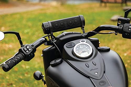 Kuryakyn 2720 MTX пат грмотевици отпорни на мотоцикл звук лента Плус: 300 вати со монтиран аудио звучници со Bluetooth, USB полнач