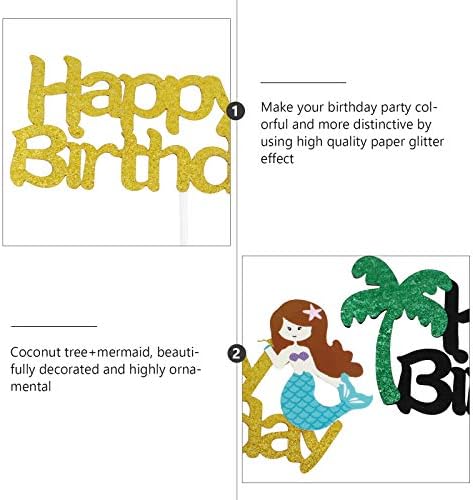 PartykindoM сјајно писмо со кекс на торта Прекрасна роденденска забава торта вметнете картички забава за роденден