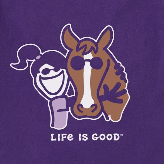 Животот е добар. Женски џеки коњски гушкање дробилката, длабоко виолетова, голема