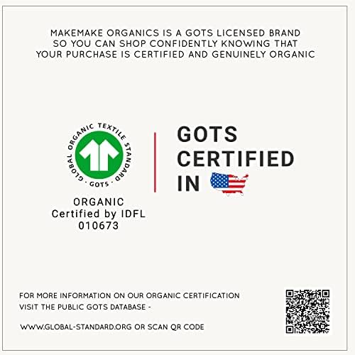 Makemake Organics Organic Crib Sheet Gos Сертифициран органски памук креветче, опремена со месарка од перница мека дише хипоалергична