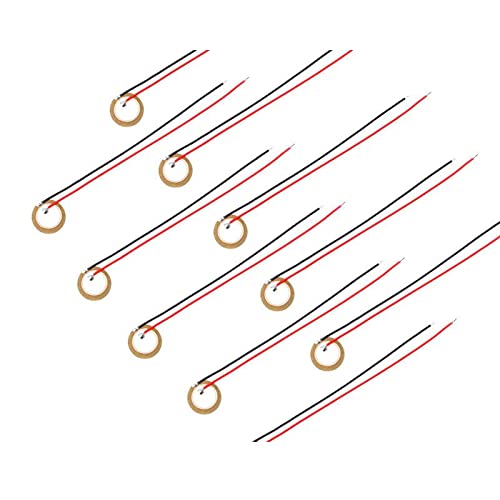 10 парчиња Пиезоелектричен Пиезо Керамички нафора Плоча Дија 12мм за сензор за звучници на звук со жица