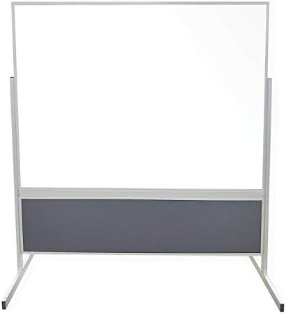 Гент двострана магнетна порцеланска табла и карамела винил табла со алуминиумска рамка, 6'h x 6'w