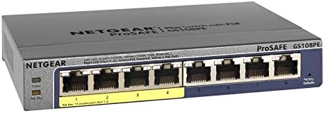 Netgear 8-Pot Gigabit Ethernet Плус Прекинувач - Управувана, со 4 x poe @ 53w, Десктоп Или Ѕид Монтирање, И Ограничен Живот Заштита