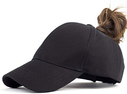 Бејзбол капа со висока конска опашка - Womenените неуредна капа од пунџа, ретро капа за заштита од сонце