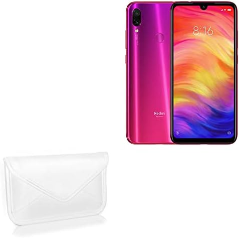 Boxwave Case Компатибилен со Xiaomi Redmi Note 7 Pro - Елитна торбичка за кожен месинџер, синтетички кожен покритие дизајн на пликови