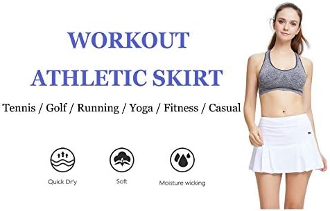 Birbyrrly Womensенски атлетски атлетски здолниште со тенис со шорцеви џебови за тренингот за трчање голф