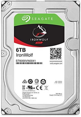 Seagate IronWolf 6TB Nas Внатрешен Хард Диск HDD - 3,5 Инчен SATA 6Gb/s 7200 ВРТЕЖИ ВО МИНУТА 256mb Кеш За Raid Мрежа Прикачено Складирање