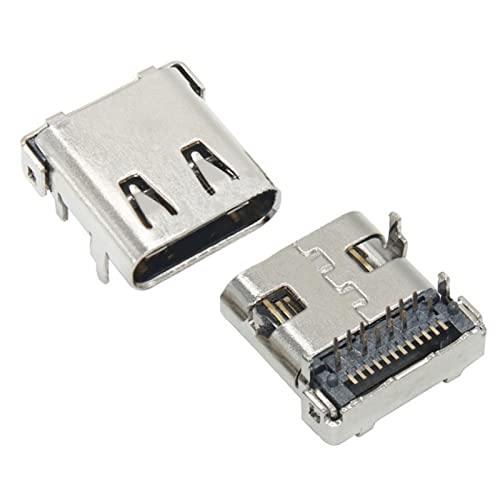 Teansic 10 Парчиња Микро USB 3.1 Тип C 24-Пински Женски Приклучок Конектор Порт Адаптер Поправка Замена Адаптер