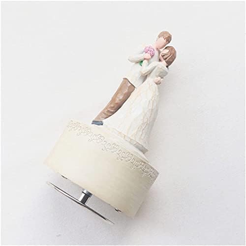 Луваду музичка кутија статуа карактер ретро двојка музичка кутија свадба роденден подарок ротирачки музички кутија за бебе деца ќерка
