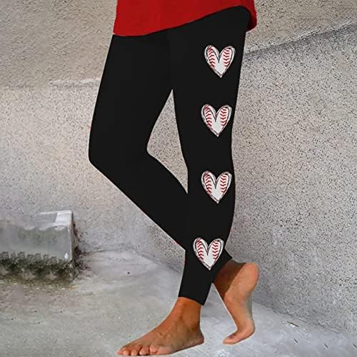 Ленс Јога панталони за жени со висока половината еластична тенок фит -фит -подигање спортски печатено вежбање хеланки за вежбање